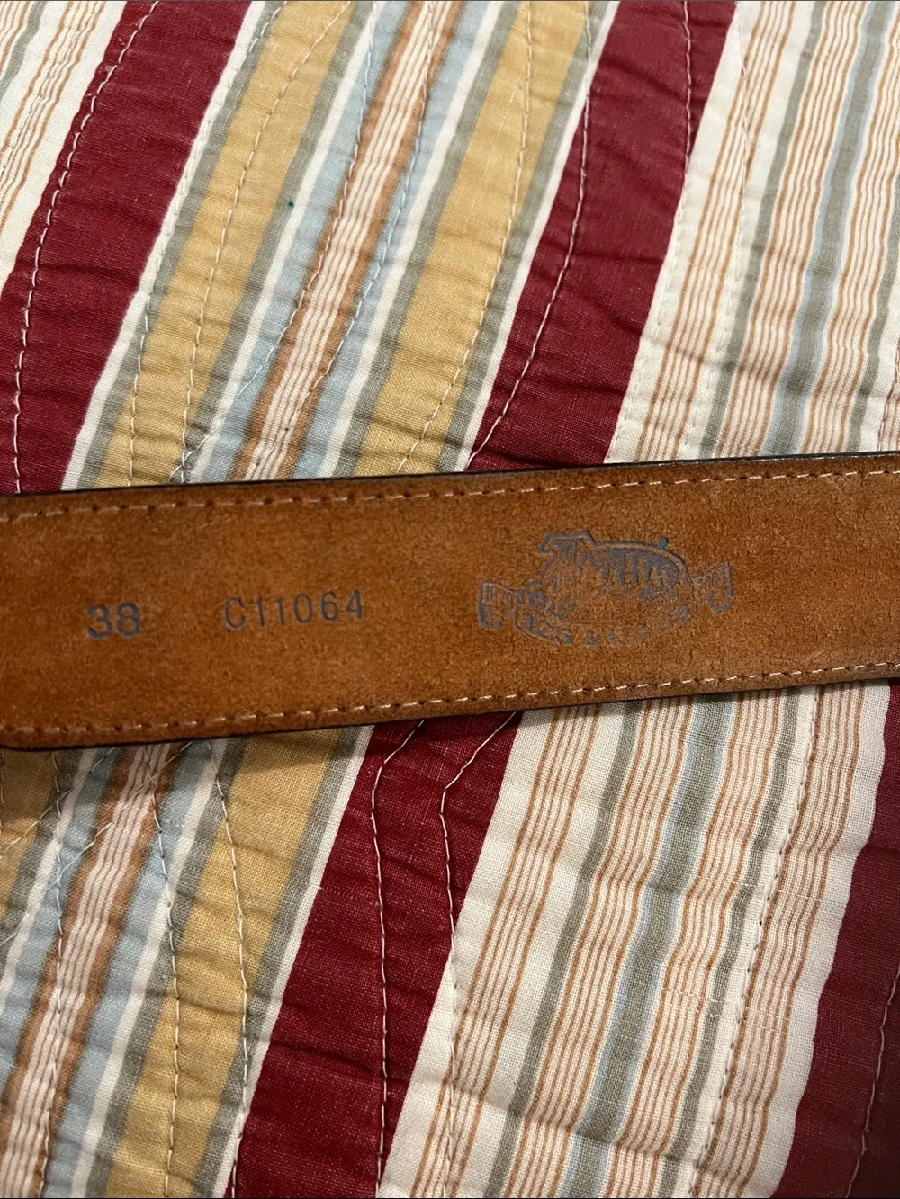Justin Boots Brown Leather Western Belt with Ornate Silver Buckle